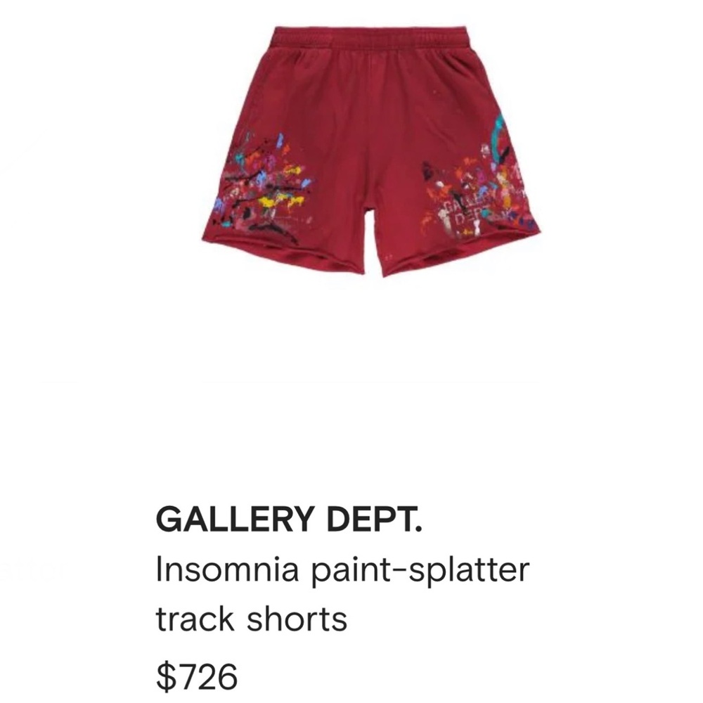 Paint Sweatpants Material Shorts - Picture 5 of 5